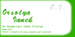 orsolya vanek business card